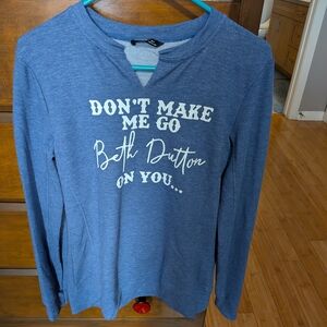 Blue Long Sleeve Graphic Tee